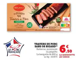 Maximarché Travers de porc sans os bigard offre