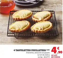 Maximarché 4 tartelettes feuilletees offre