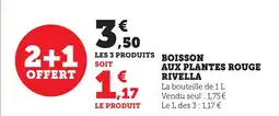 Maximarché Boisson aux plantes rouge rivella offre