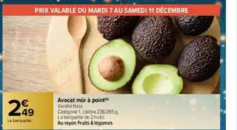 Carrefour Avocat Mûr à Point offre