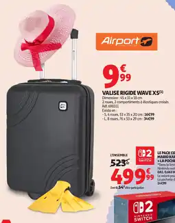 Auchan AIRPORT Valise rigide wave xs offre