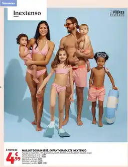 Auchan Maillot de bain bébé, enfant ou adulte inextenso offre