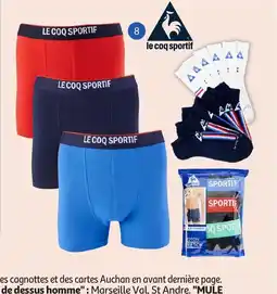 Auchan Pack de 3 boxers homme le coq sportif offre