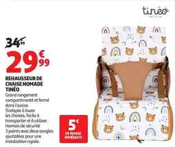 Auchan Rehausseur de chaise nomade tinéo offre