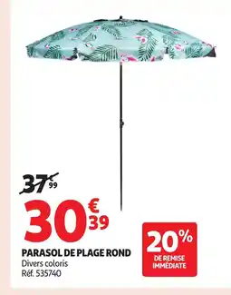 Auchan Parasol de plage rond offre