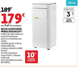 Auchan QILIVE Climatiseur mobile 600185153 offre