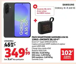 Auchan SAMSUNG Pack smartphone A36 5g offre
