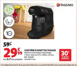Auchan TASSIMO Cafetière à dosettes tas102e offre