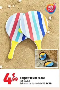 Auchan Raquettes de plage offre