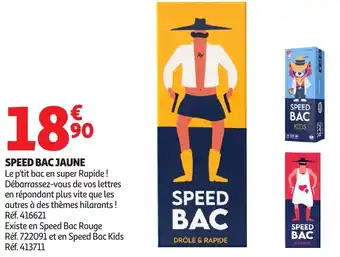 Auchan Speed bac jaune offre