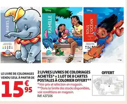 Auchan 2 livres livres de coloriages offre