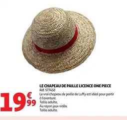 Auchan Le chapeau de paille licence one piece offre