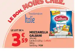 Auchan Supermarché GALBANI Mozzarella offre