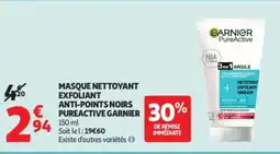 Auchan Supermarché GARNIER Masque nettoyant exfoliant anti-points noirs offre