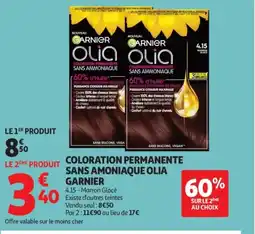 Auchan Supermarché GARNIER Coloration permanente sans amoniaque olia offre