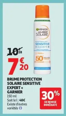 Auchan Supermarché GARNIER Brume protection solaire sensitive expert+ offre