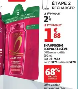 Auchan Supermarché ELSÈVE Shampooing ecopack offre