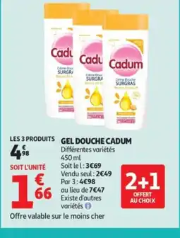 Auchan Supermarché CADUM Gel douche offre