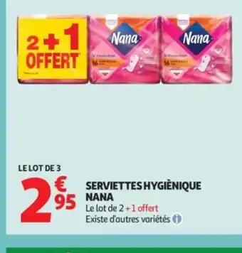 Auchan Supermarché NANA Serviettes hygiènique offre