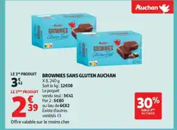 Auchan Supermarché Brownies sans gluten offre