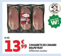 Auchan Supermarché DELPEYRAT 3 magrets de canard offre