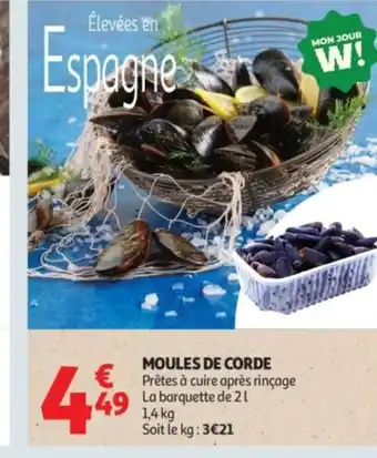 Auchan Supermarché Moules de corde offre