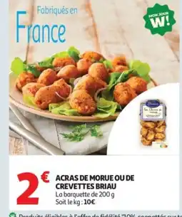 Auchan Supermarché Acras de morue ou de crevettes briau offre