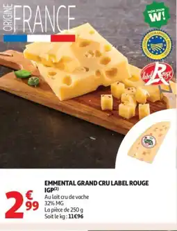 Auchan Supermarché Emmental grand cru label rouge igp offre