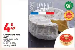 Auchan Supermarché Camembert jort aop offre