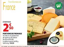 Auchan Supermarché Portions de fromage offre