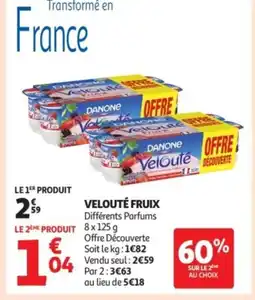 Auchan Supermarché Velouté fruix offre