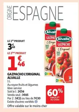 Auchan Supermarché ALVALLE Gazpacho l'original offre
