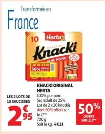 Auchan Supermarché HERTA Knacki original offre