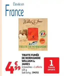 Auchan Supermarché Truite fumée de normandie william & james offre