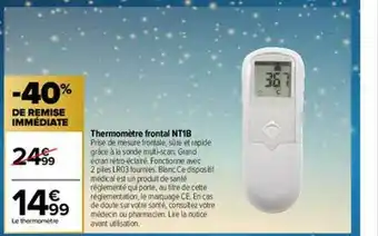 Carrefour Thermomètre Frontal Nt1b offre
