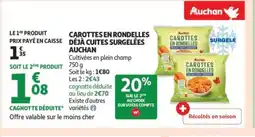 Auchan Supermarché AUCHAN Carottes en rondelles déjà cuites surgelées offre