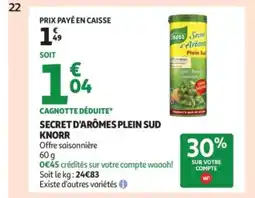 Auchan Supermarché KNORR Secret d'arômes plein sud offre