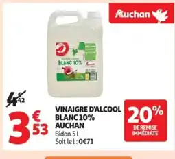 Auchan Supermarché AUCHAN Vinagigre d'alcool blanc 10% offre