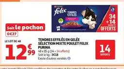 Auchan Supermarché FELIX Tendres effilés en gelée sélection mixte poulet offre