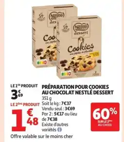 Auchan Supermarché NESTLÉ DESSERT Préparation pour cookies au chocolat offre