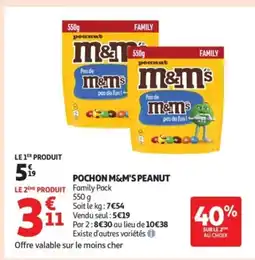 Auchan Supermarché M&M'S Pochon peanut offre