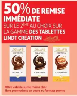 Auchan Supermarché LINDT La gamme des tablettes creation offre