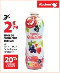 Auchan Supermarché AUCHAN Sirop de grenadine offre