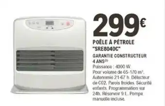 E.Leclerc Brico Poêle à Pétrole offre