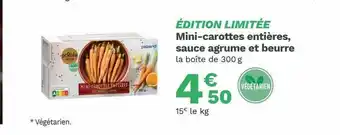 Picard Mini-carottes Entières, Sauce Agrume Et Beurre offre