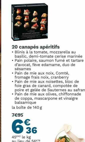 Picard 20 Canapés Apéritifs offre