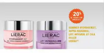 E.Leclerc Parapharmacie Gammes Hydragenist, Supra Radiance, Lift Integral Et Cica Filler Lierac offre