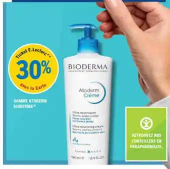 E.Leclerc Parapharmacie Gamme Atoderm Bioderma offre