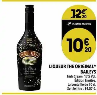 Supeco Liqueur The Original Baileys offre