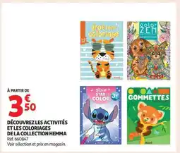 Auchan Activités et coloriages de la collection Hemma offre